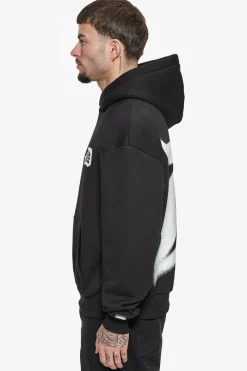 Hoodie<Dropsize Super Heavy Oversize Blurred Logo Hoodie Black