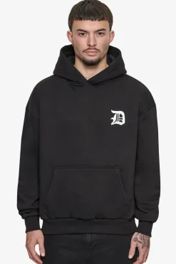 Hoodie<Dropsize Super Heavy Oversize Blurred Logo Hoodie Black