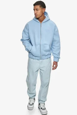 Zipper<Dropsize Super Heavy Oversized Hd Print Zip Hoodie V2 Baby Blue