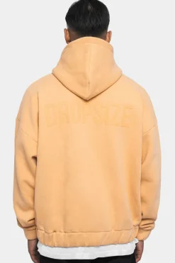 Zipper<Dropsize Super Heavy Oversized Hd Print Zip-Hoodie Washed Peach