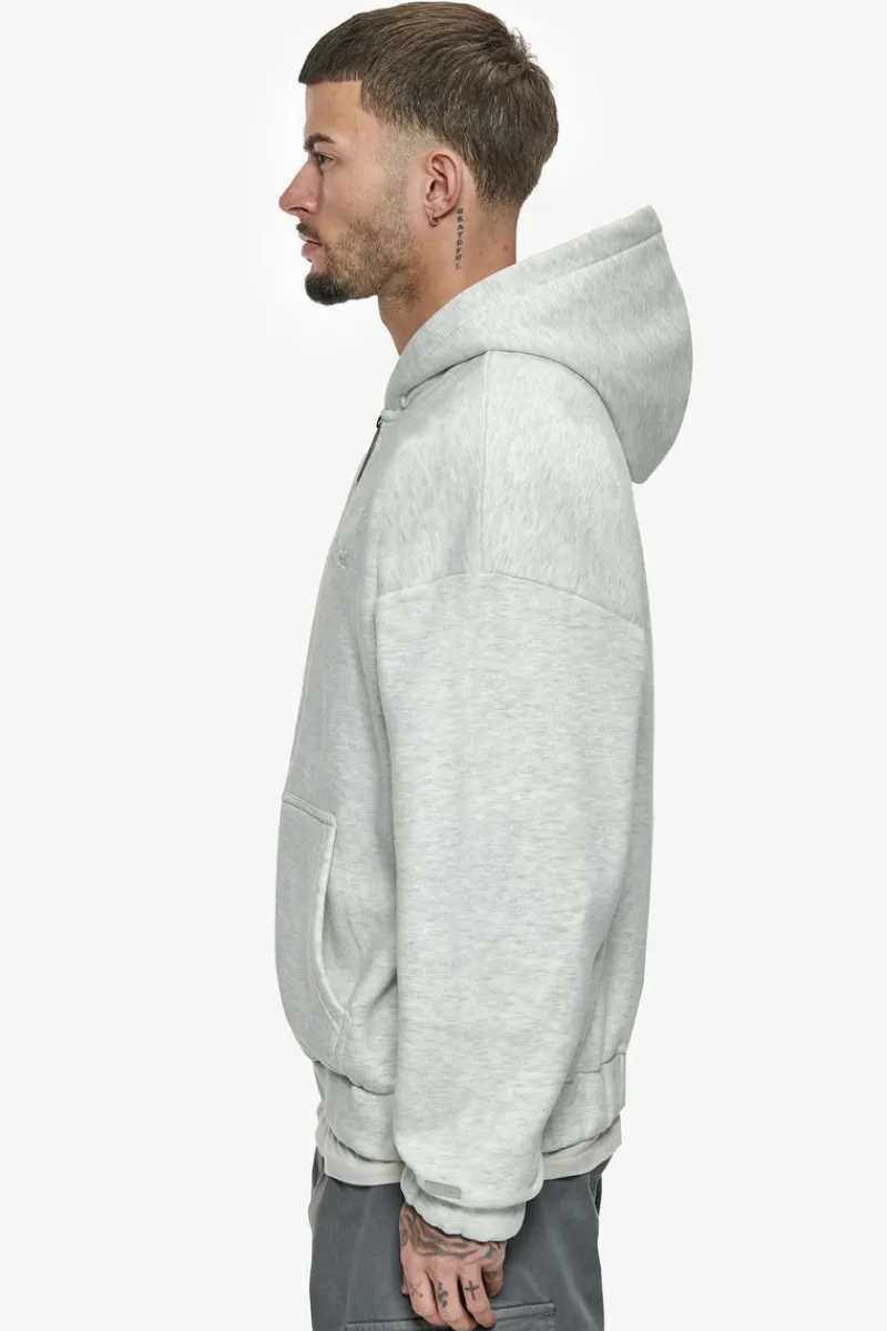 Zipper<Dropsize Super Heavy Oversized Zip-Hoodie Light Grey