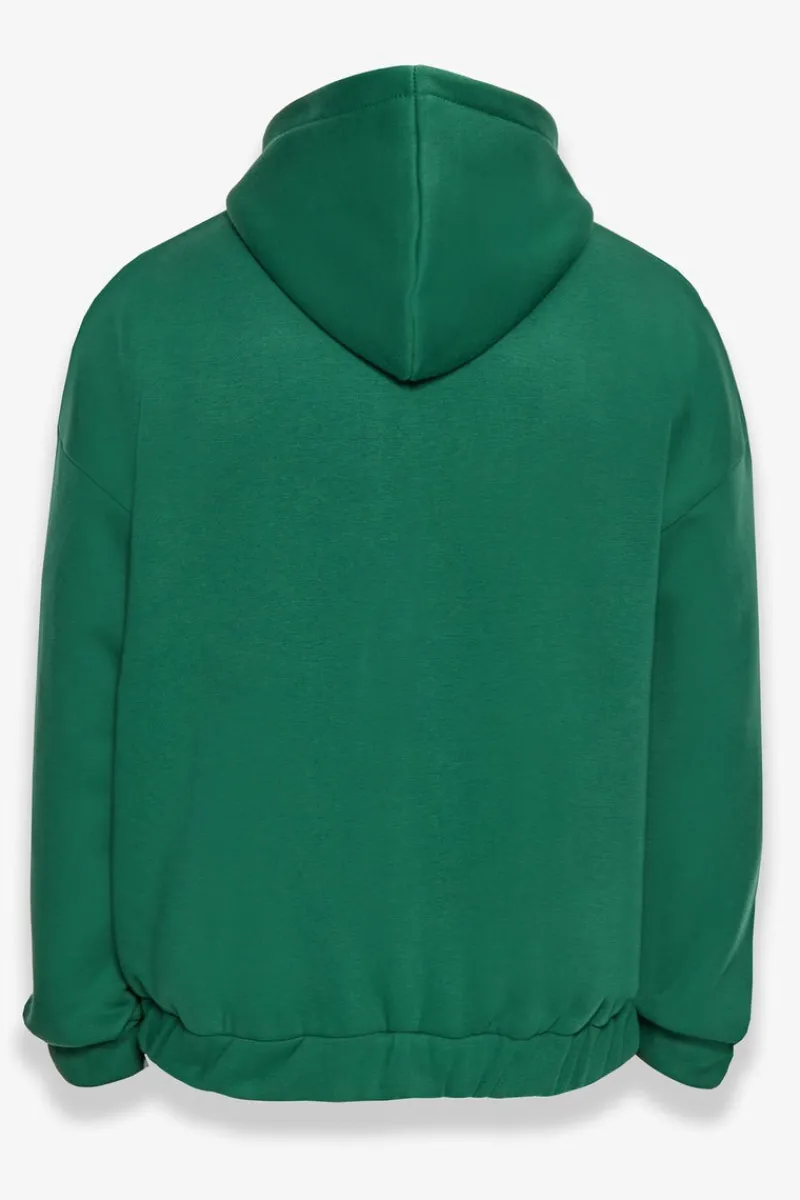 Zipper<Dropsize Super Heavy Oversized Zip-Hoodie Washed Green