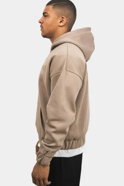 Zipper<Dropsize Super Heavy Oversize Hd Print Zip Hoodie Silver Mink