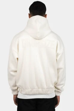 Zipper<Dropsize Super Heavy Oversize Hd Print Zip Hoodie Cream White