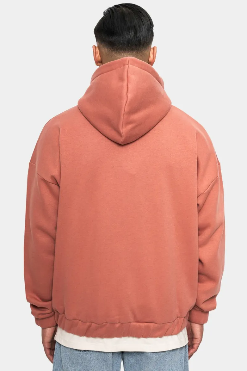 Zipper<Dropsize Super Heavy Oversize Logo Design Zip Hoodie Canyon Clay