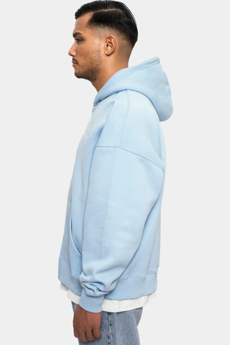 Zipper<Dropsize Super Heavy Oversize Logo Zip Hoodie Baby Blue