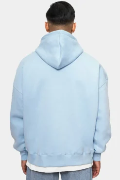 Zipper<Dropsize Super Heavy Oversize Logo Zip Hoodie Baby Blue