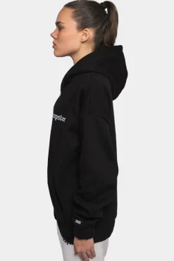 Frauen<Dropsize Super Heavy Oversize Logo Zip Hoodie Black