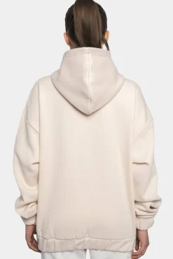 Frauen<Dropsize Super Heavy Oversize Logo Zip Hoodie Coconut Milk