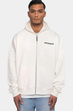 Zipper<Dropsize Super Heavy Oversize Logo Zip Hoodie Cream White