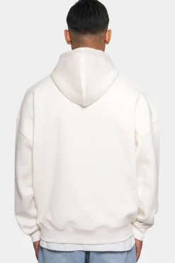 Zipper<Dropsize Super Heavy Oversize Logo Zip Hoodie Cream White