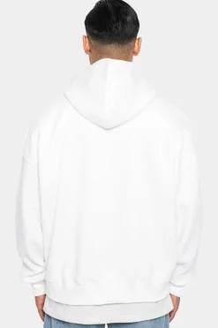 Zipper<Dropsize Super Heavy Oversize Logo Zip Hoodie Washed White