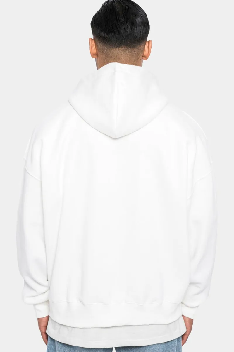 Zipper<Dropsize Super Heavy Oversize Logo Zip Hoodie Washed White