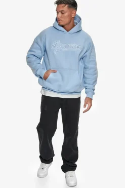 Hoodie<Dropsize Super Heavy Oversize Smooth Logo Hoodie Baby Blue