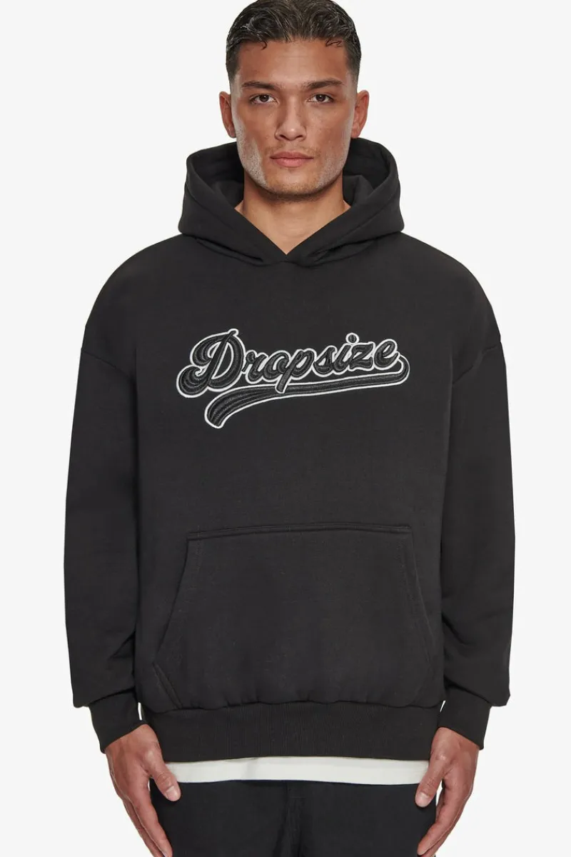 Hoodie<Dropsize Super Heavy Oversize Smooth Logo Hoodie Black