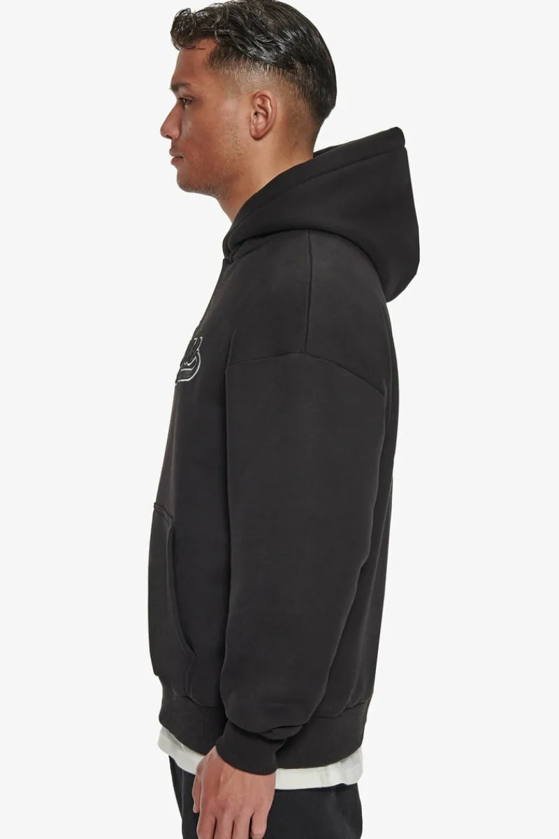 Hoodie<Dropsize Super Heavy Oversize Smooth Logo Hoodie Black