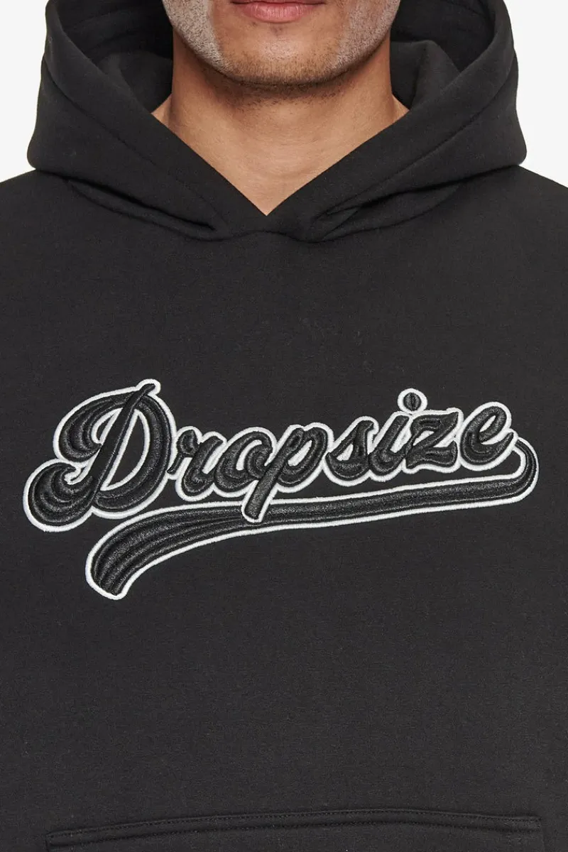 Hoodie<Dropsize Super Heavy Oversize Smooth Logo Hoodie Black