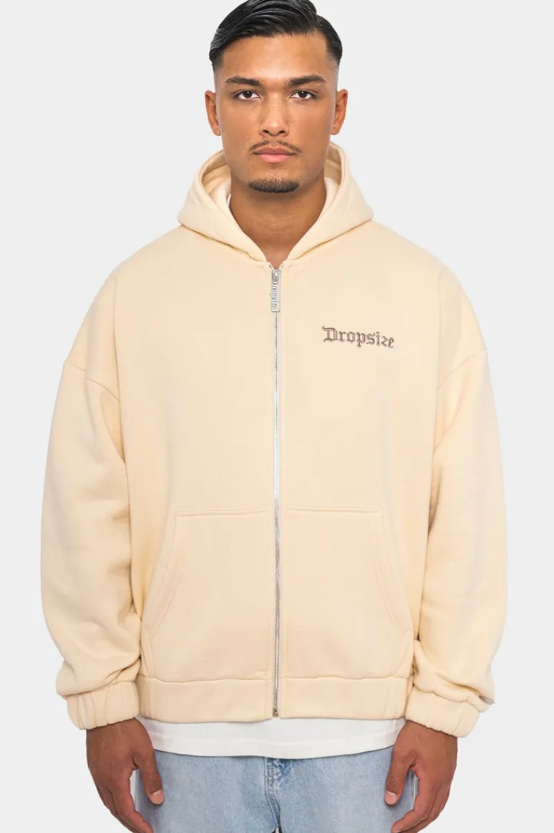 Zipper<Dropsize Super Heavy Oversize Zip Hoodie Navajo