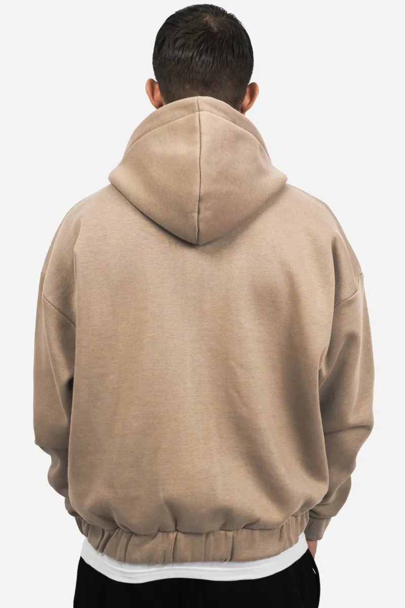 Zipper<Dropsize Super Heavy Oversize Zip Hoodie Silver Mink