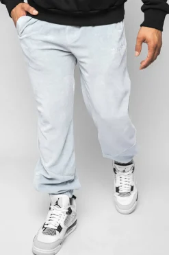 Jogging<Dropsize Velours Pant Washed Baby Blue